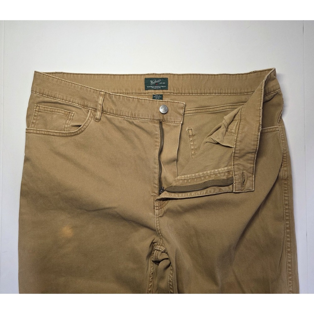 Woolrich Jeans Mens 38X30 Straight Leg Work Wear Casual‎ Brown 5 Pocket